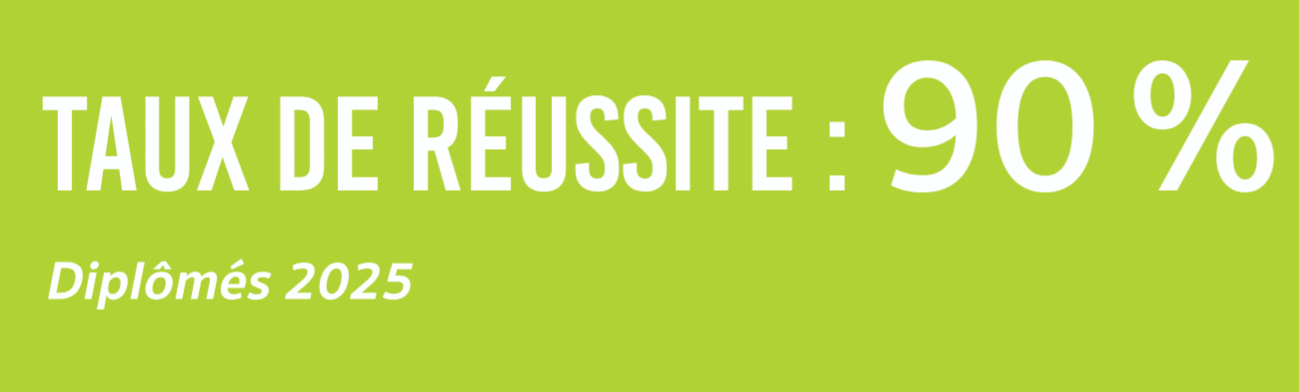 Taux de réussite CS ASSC : 90% (diplômés 2025)