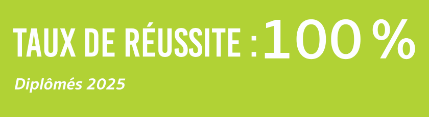 Taux de réussite CS ES : 100% (diplômés 2025)
