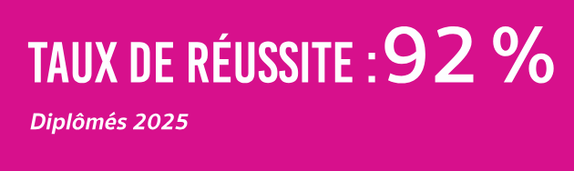 Taux de réussite GEA : 92% (diplômés 2025)