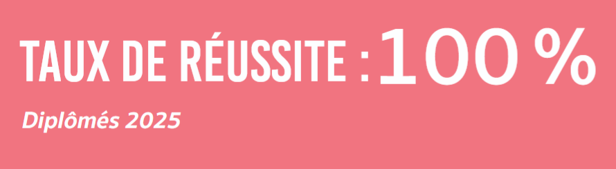 Taux de réussite INFOCOM Journalisme : 100% (diplômés 2025)