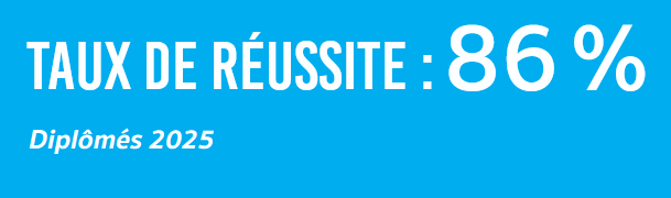 Taux de réussite Info : 86% (diplômés 2025)