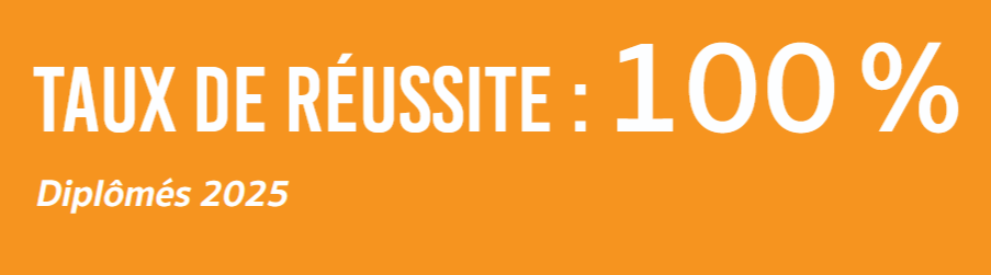 Taux de réussite QLIO : 100% (diplômés 2025)