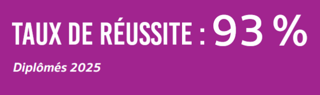 Taux de réussite TC Cannes : 93% (diplômés 2025)